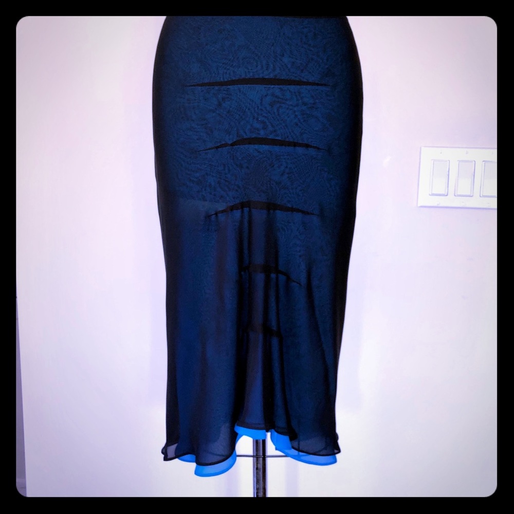 Bias silk chiffon skirt.